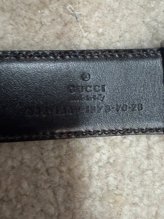 VGUC Gucci Black/Brown Reversible Leather G Logo Belt Silver Hardware Size 70/28 main image 6
